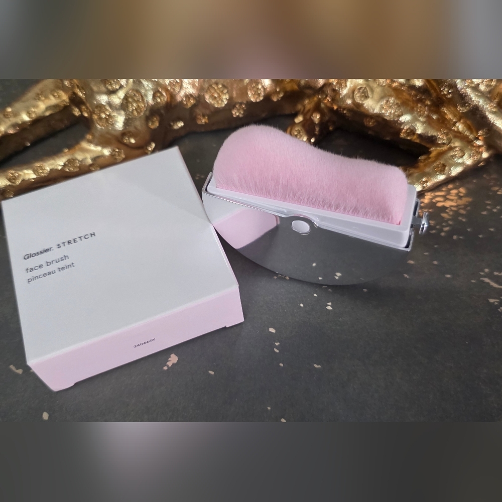 Glossier Pink and Silver Compact